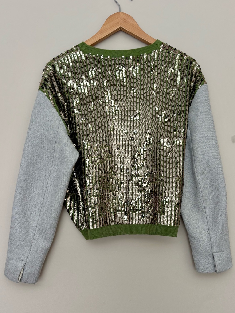 Phillip Lim Olive Sequin Sweater - S